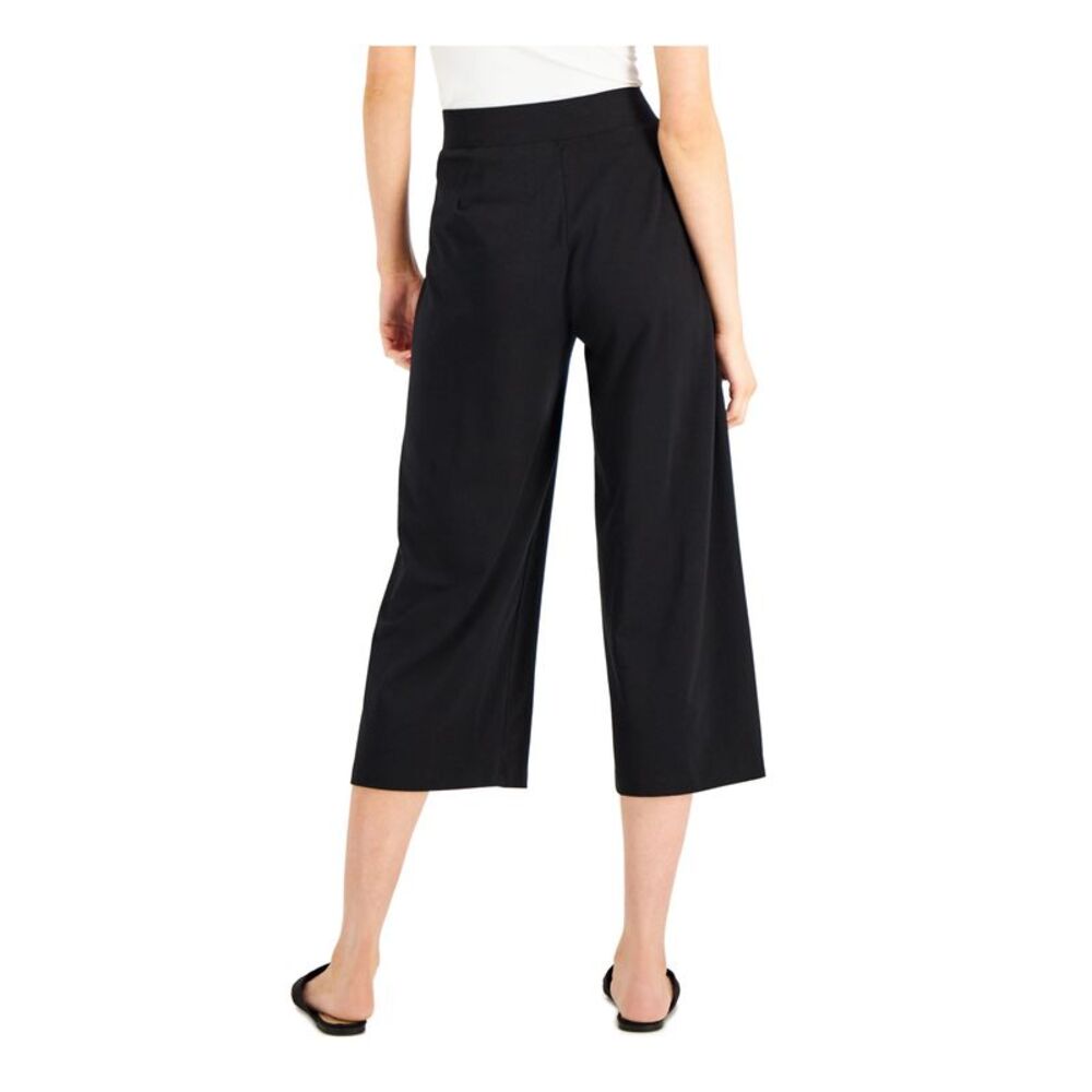 EILEEN FISHER Womens Black Wear To Work Wide Leg Pants XS - Picture 2 of 4